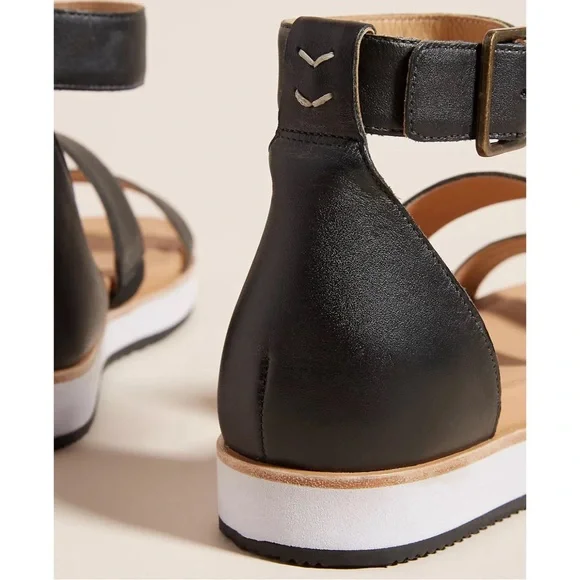 Anthropologie Soludos Cara Black Ankle Strap Sandals NWT Sizes 8, 10 - Picture 4 of 14